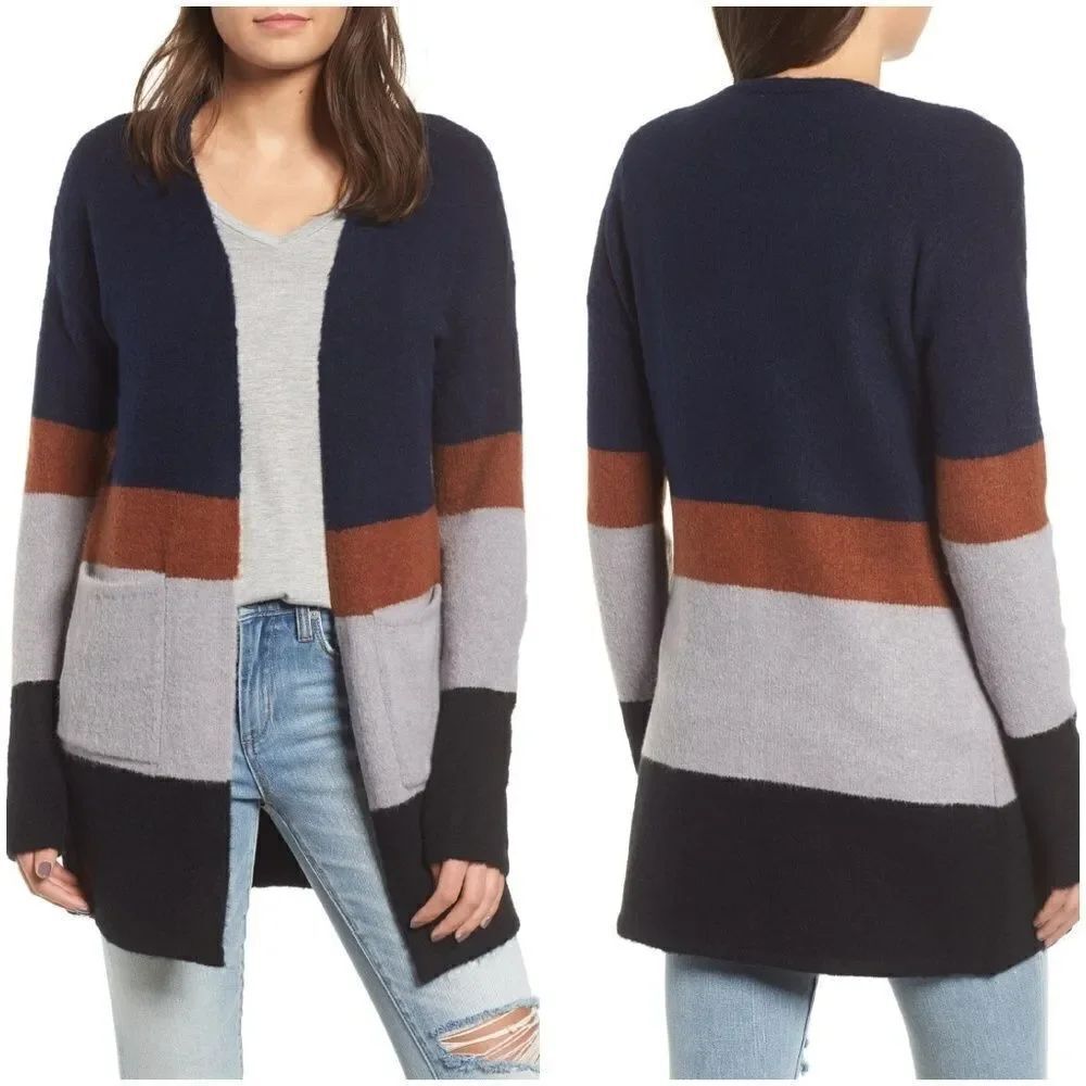 Love by Design Colorblock Cardigan sz Large